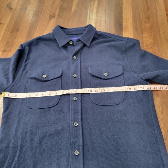 Aéropostale Navy Blue Long Sleeve Button Front Flannel Shirt Size Medium - Picture 7 of 7